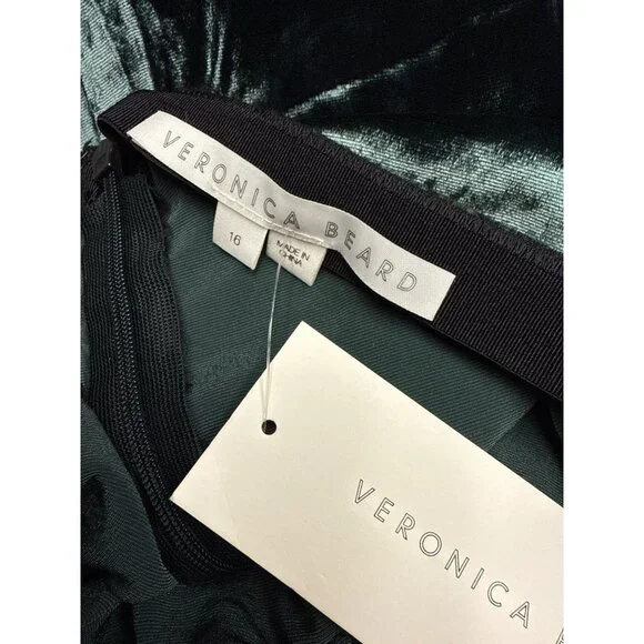Veronica Beard Navita Emerald Green Velvet Skirt Size 16 Embellished Midi NWT - Picture 11 of 13